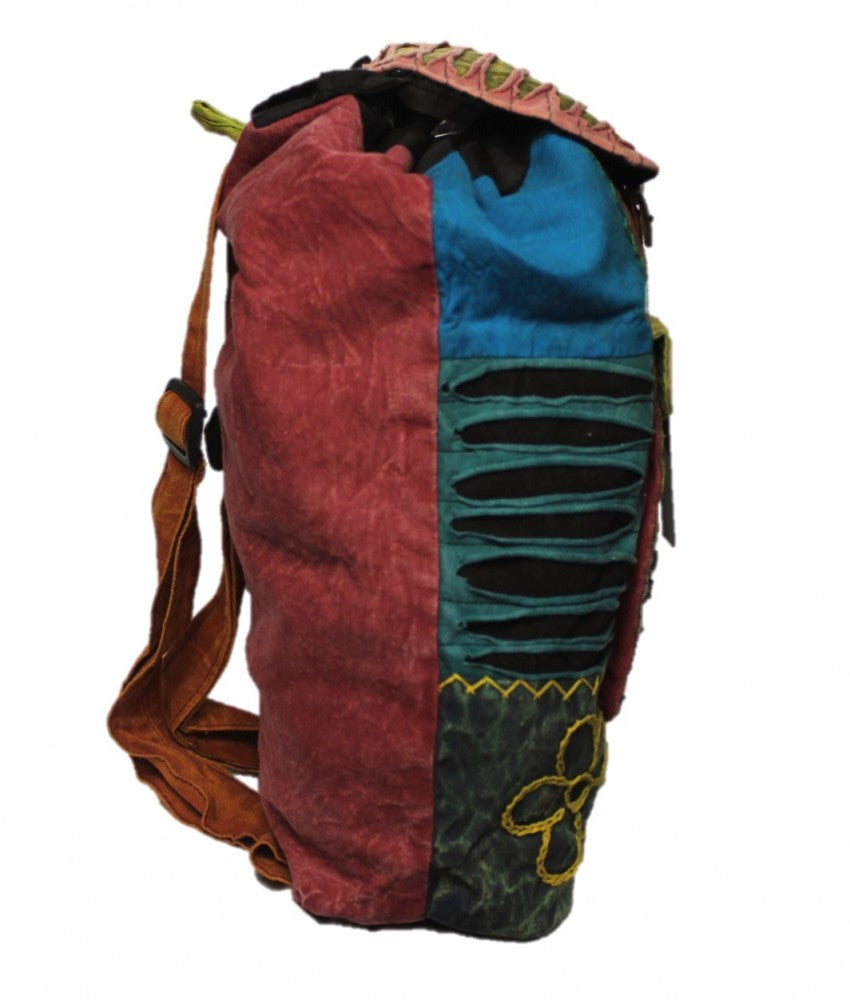 Hippie Rucksack stone washed, cultbagz flower 01